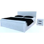 Dřevěná postel z masivu Postelia IBIZA Buk postel s úložným prostorem 180x200cm - bukové dvoulůžko o šíři masivu 4 cm