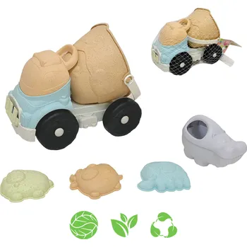 Hra na zahradu Woopie Let's Go Green WOOPIE GREEN Sand kit Truck Bucket 7 el. BIOLOGICKY ROZLOŽITELNÝ BIO MATERIÁL
