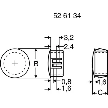PB Fastener 430 2604 záslepka do otvorů 6.4 mm, plast, bílá, 1 ks