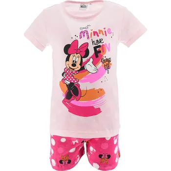 Dívčí pyžamo SUN CITY Dětské pyžamo Minnie Mouse Fun bavlna růžové Velikost: 116 (6 let)