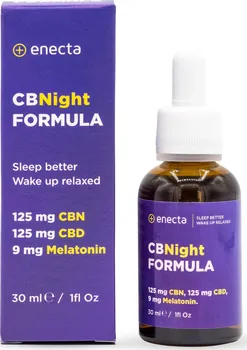 Přírodní produkt Enecta CBNight konopný olej s melatoninem 125 mg 30 ml
