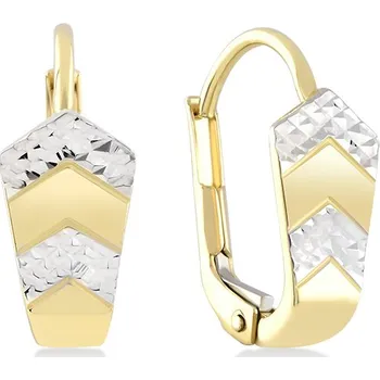 Náušnice Lillian Vassago Zlaté patentové náušnice s gravírem LLV06-GER132