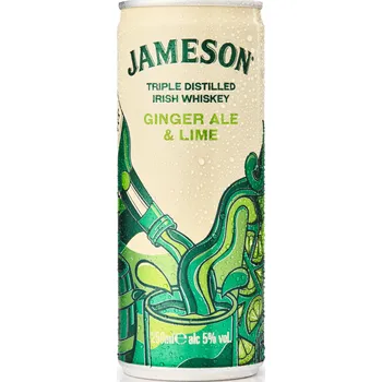 Míchaný nápoj Jameson Ginger Ale & Lime plech 5 % 0,25 l plechovka