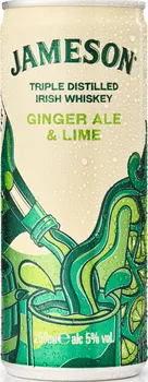 Míchaný nápoj Jameson Ginger Ale & Lime plech 5 % 0,25 l plechovka