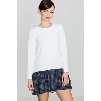 Dámské šaty Dámské bíločerné šaty K423 Velikost: XL