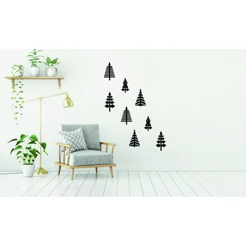 Samolepící dekorace Lepy.cz Samolepka na zeď Stromy - set Barevná varianta: Levandulová