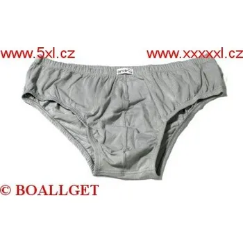 Pánské spodní prádlo Pánské slipy šedé nadměrné 5XL - 9XL ODE-P48001 - 7XL