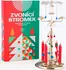 Vánoční svícen Zvonící stromek andělské zvonění stříbrný 30 cm
