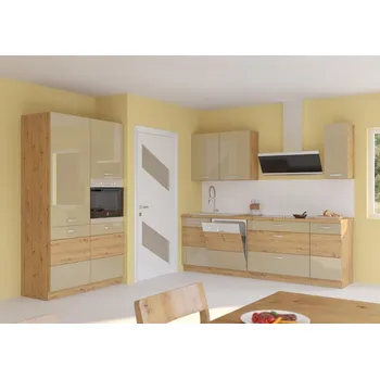 Kuchyňská linka Kuchyňská linka ARTISAN cappuccino lesk, Sestava E, 350 cm