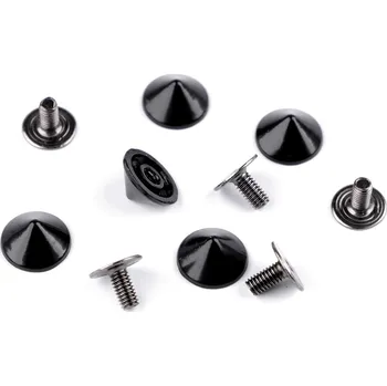 Ozdobný šroubovací hrot / nýt / nožičky na kabelky Ø9,5 mm, barva 5 černý lak