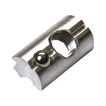 Matice HNM8 - Hliníková nacvakávací matice do profilu s pojistnou kuličkou, bal=100