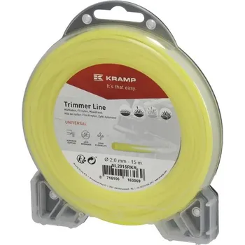 Žací struna žlutá, kulatá, 2,0 mm x 15 m Kramp (KP-NL2015RKR) (Standardní typ žací struny pro sekání nízké i vysoké trávy, typ nylonové lanko kruhové, průměr 2,0 mm, délka 15 m.)