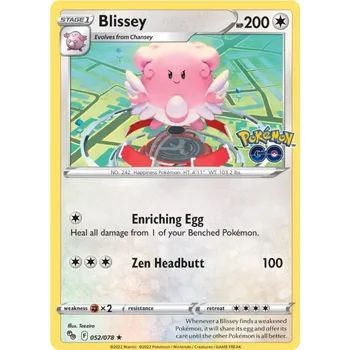 Karetní hra Blissey 052/078 - Pokémon GO Typ karty: Holo