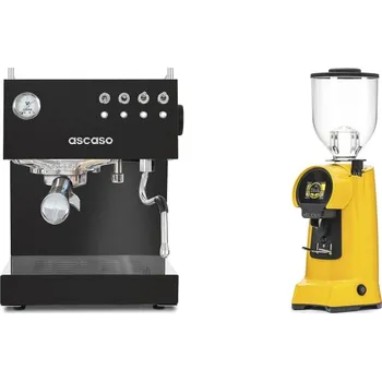 Kávovar Ascaso Steel DUO, Black + Eureka Helios 65, yellow