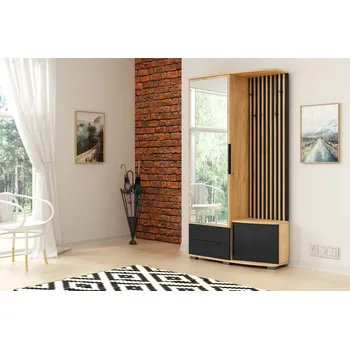 Předsíňová stěna Předsíňová stěna levá craft zlatý/černá SORETO