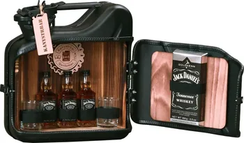 Dárkový potravinový koš Barkanystr Jack Daniel’s mini bar 5 l černý/dřevěný