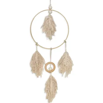 Party dekorace Lapač snů BOHO přírodní - 19 cm