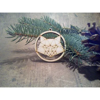 Vánoční dekorace Vánoční dřevěná ozdoba Liška