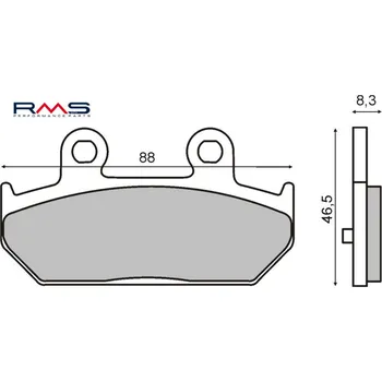 Brzdová destička Brzdové destičky RMS 225101500 organické