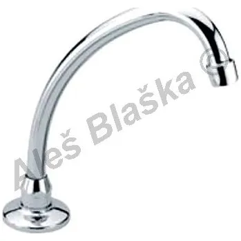 Vodovodní baterie Rubinetteria MCM International - Itálie | MCM 9016 vrchní otočné výtokové ramínko na umyvadlo - časová ,tlačná, tlačítková - CHROM MCM.9016