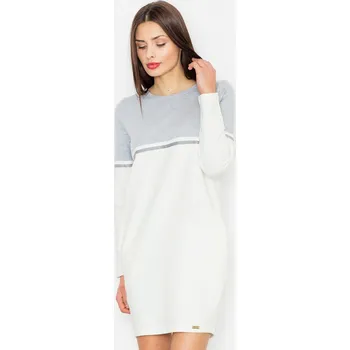 Dámské šaty Dámské smetanově-šedé šaty M510 ecru grey Velikost: XL