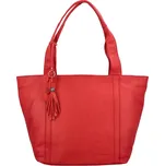 Velká dámská kožená kabelka červená - Hexagona Common červená