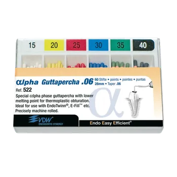 VDW gutaperčové čepy .04, 60 ks Varianta: .06 35