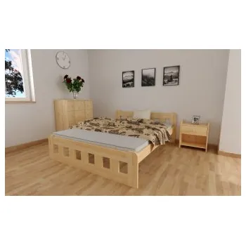 Postel Postel Nika 160 x 200 cm masiv borovice zvýšená + rošt ZDARMA