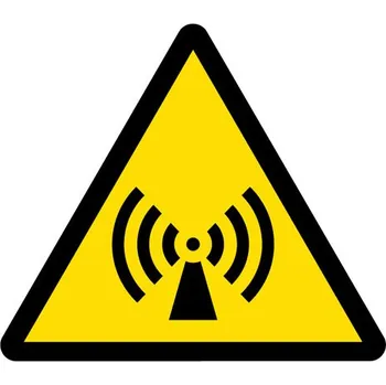 Značka Neionizující prostředí, samolepicí fólie, 20 × 20 cm