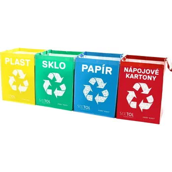 Odpadkový koš Sixtol Sort Easy 4 Carton 4x 36 l tašky na tříděný odpad 
