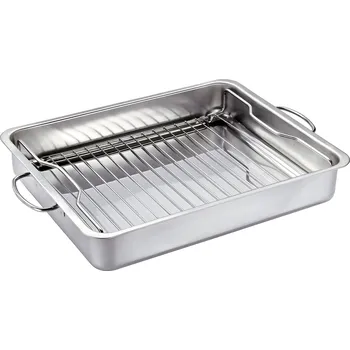pekáč Küchenprofi Style pekáč na grilování 40 x 31,5 x 6,5 cm stříbrný