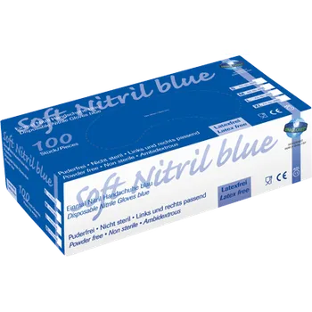 Vyšetřovací rukavice UNIGLOVES Eco Blue Nitril bez prášku Gr., 10 x 100 kusů Velikost: S