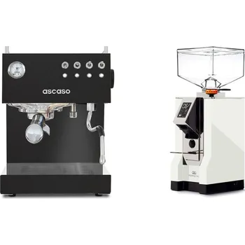 Kávovar Ascaso Steel DUO, Black + Eureka Mignon Perfetto, CR white