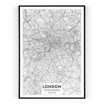 Plakát Plakát / Obraz Mapa London 30 x 40 cm Pololesklý saténový papír