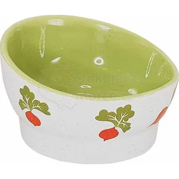 miska pro malé zvíře Nobby keramická ergonomicky tvarovaná miska pro hlodavce ředkvičky 11x7cm 180ml