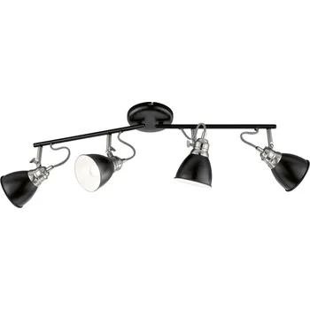 Fischer Honsel 21229 WALES - Stropní industriální bodové svítidlo v černé barvě, 4 x E14, 70cm (Industriální bodové svítidlo s naklápěcími stínidly)