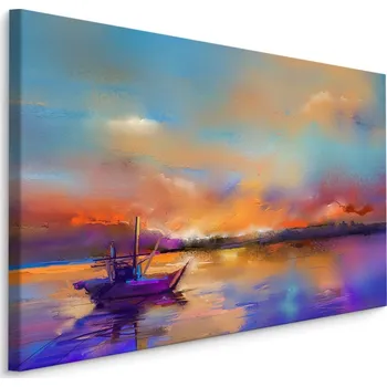 Plátno Barevná Krajina S Mořem Varianta: 30x20