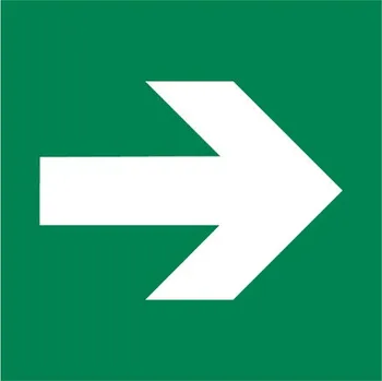 Značka Směrová šipka (vlevo, vpravo), samolepicí fólie, 20 × 20 cm