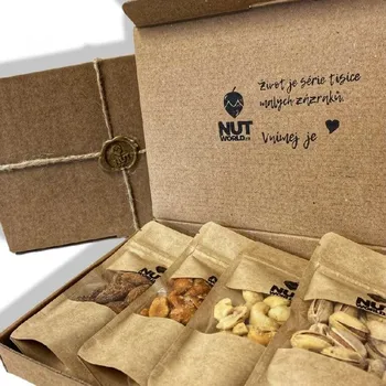 Nutworld.cz Dárková krabička s pečetí SLANÁ 4 x 50g
