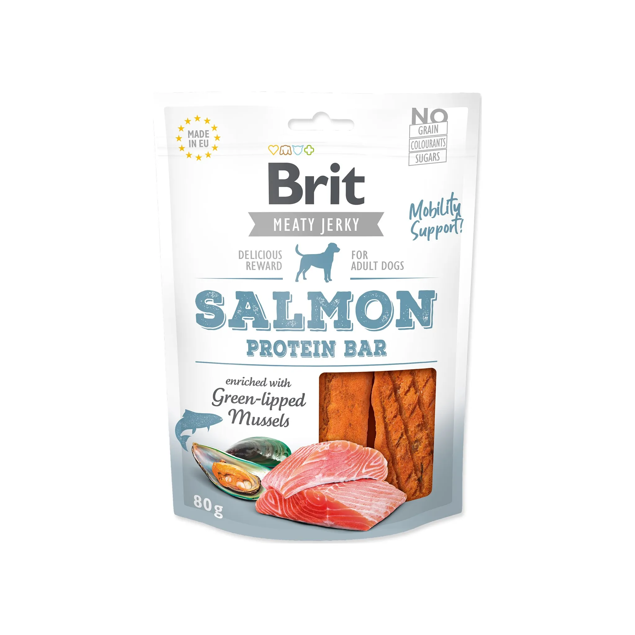 Fotografie 1 - Pamlsek pro psa Brit Jerky Salmon Protein Bar 80 g