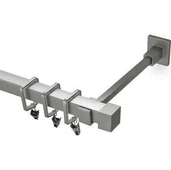 Garnýž Garnýž kovová 230 cm jednořadá 20x20 klasik matná stříbrná