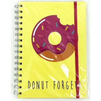 Blok H&L Spirálový sešit ForGirl A5, žlutý donut