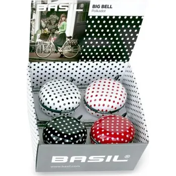 Zvonek na kolo zvonek BASIL BIG BELL Polkadot box mix 4 kusy (zvonek BASIL BIG BELL Polkadot box mix 4 kusy)