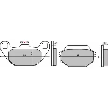 Brzdová destička Brzdové destičky RMS 225102710 organické