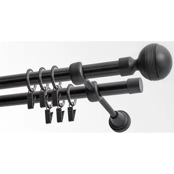 Garnýž kovová 230 cm dvouřadá - dvojitá 19 Gabi černá