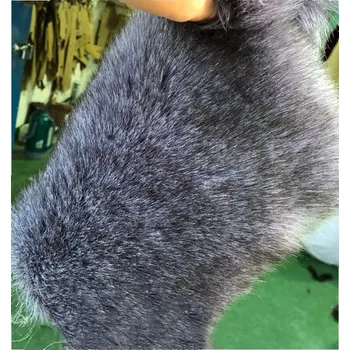 Dámská vesta Prošívaná chlupatá vesta plyšový kožich Barva: Tmavě Šedá, Velikost: M