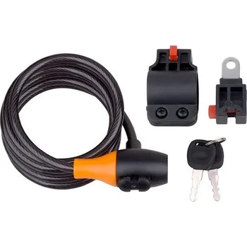 Lankový zámek spirála 180 cm, M8 černá