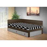 Nabytekmorava Válenda s úložným prostorem Iveta 110 HIT Barva: Ořech/ Mega 038 černobílá, PROVEDENÍ ČEL: levé