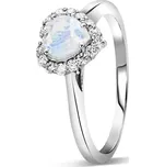 Emporial stříbrný prsten GU-DR12959R-SILVER-MOONSTONE-ZIRCON Velikost: 7 (EU: 54-56)