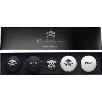 Golfový míček VOLVIK ball Vivid Skull Pack 4 balls + ball marker
